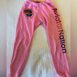 Pink Aviator Nation Sweatpants